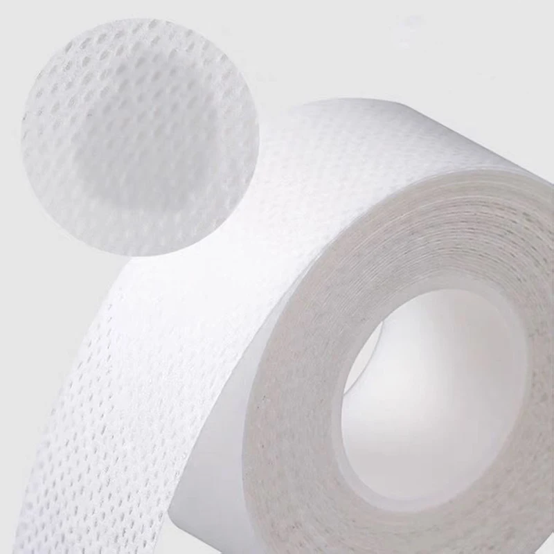 Self Adhesive Tape Self Adhesive Fabric Tape 1/2 Roll Disposable Self-Adhesive Collar Stickers Women Men Shirt Neck Liners Sweat Pads Clear Tape Absorbent Sweat-removing