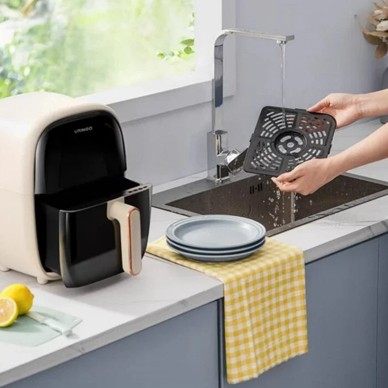 220V Air Fryer Household 5.5L Visual Multifunction Large Capacity Intelligent Electric Oven Air Electric Fryer 6