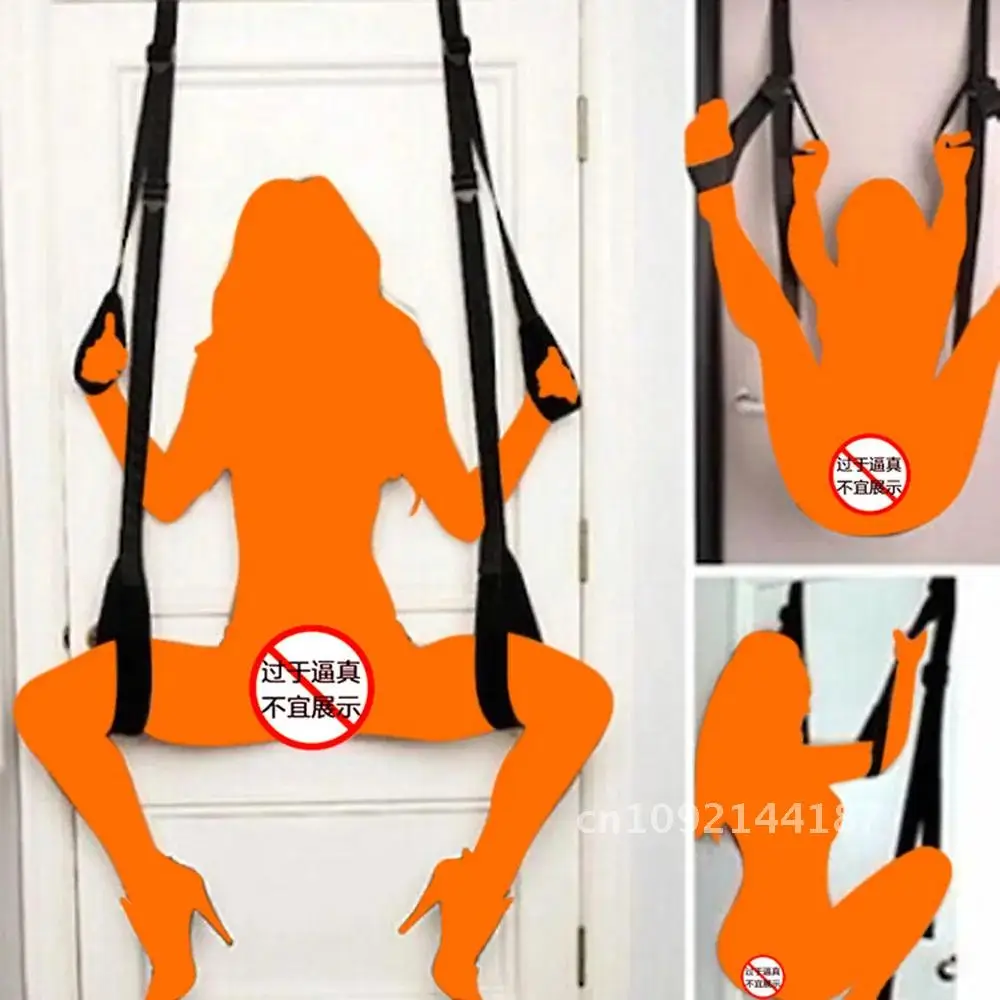 Soft Sex Swing for Couples Hanging Door Erotic Sex Bandage Game Nylon Strapping Adult Multi-position Chairs Tool Assisted