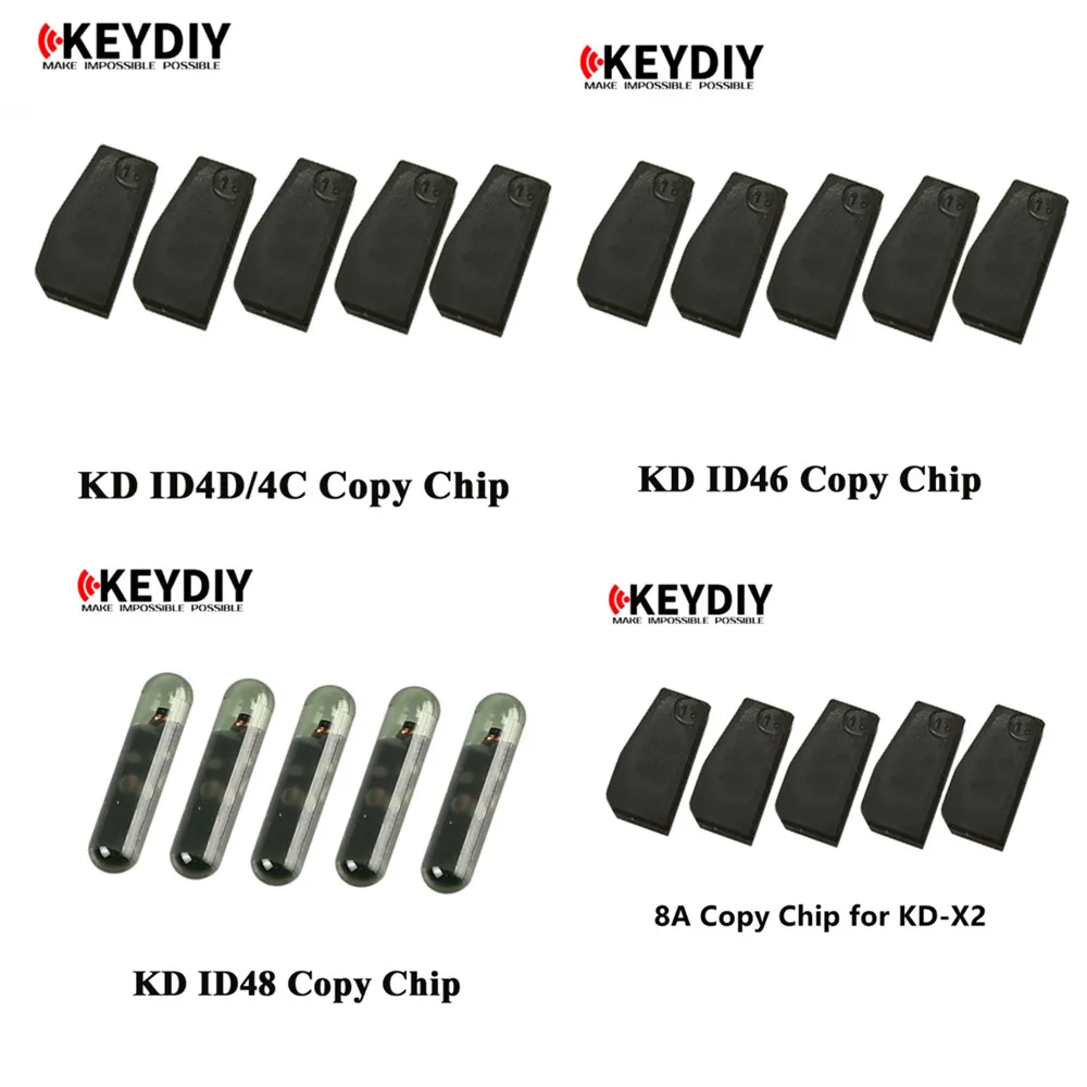 

20PCS KEYDIY KD4D KD46 KD48 KD 8A H ID4C ID4D ID46 4C 4D G ID48 Copy Chip for KD-X2 KD X2 Key Programmer