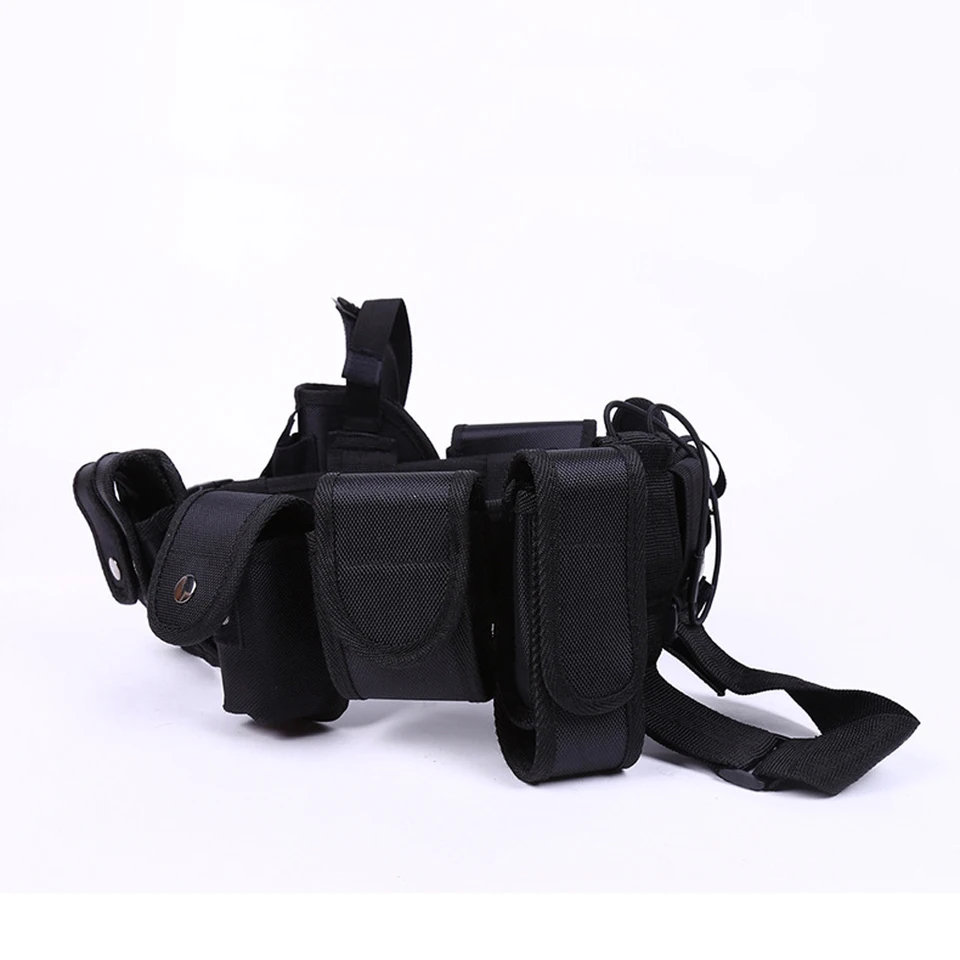 警察の戦術ベルトバックル、黒の9ポーチ、ユーティリティ