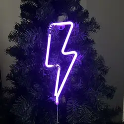 Versatile Lightning LED Neon Light - Perfect for Any Space or Celebration (PURPLE)
