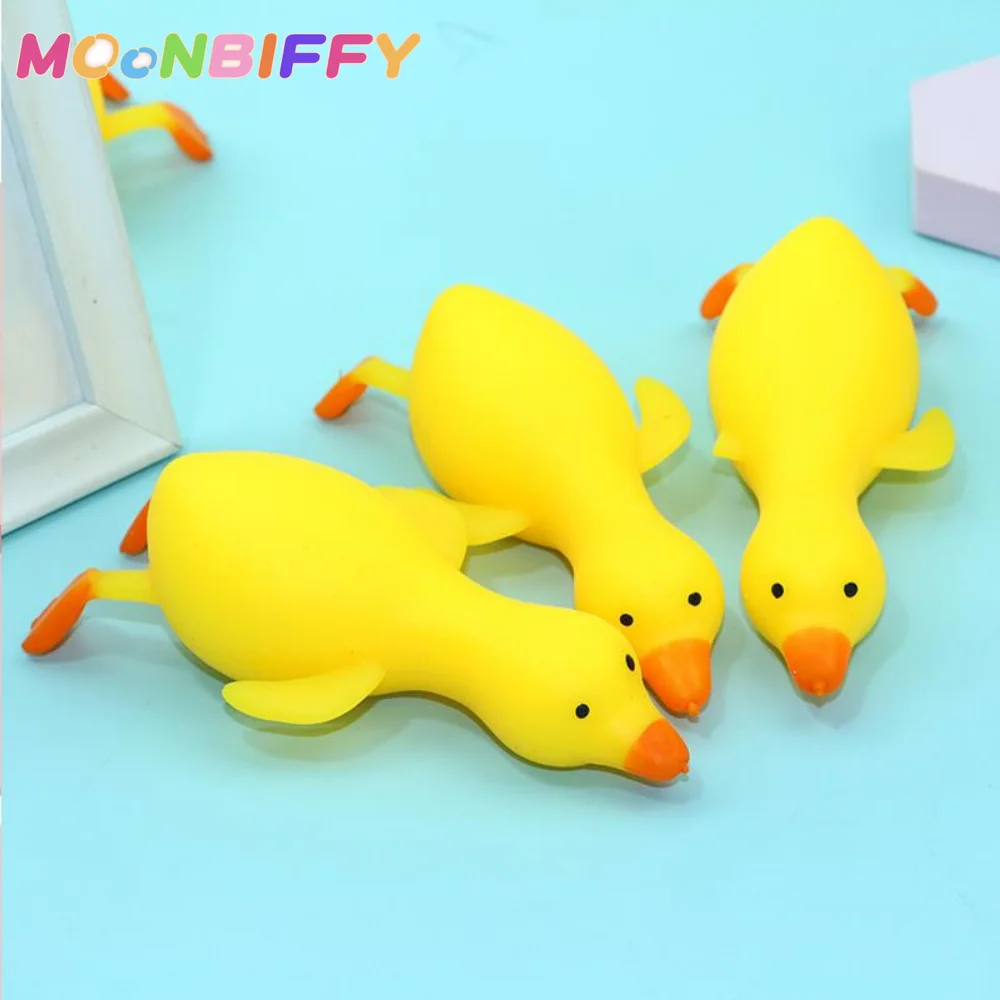

Fun TPR Cute Cartoon Duck Stress Relief Squeeze Reliever Squish Toy Animal Antistress for Children Adults Gifts Fidget Toys