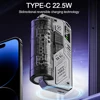 5000mAh 22.5W Fast Charging External Power Bank Battery Cyber​​​​​ Mech Style Portable Dual Port Removable Replaceable Battery 1