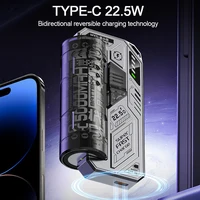 5000mAh 22.5W Fast Charging External Power Bank Battery Cyber​​​​​ Mech Style Portable Dual Port Removable Replaceable Battery 1