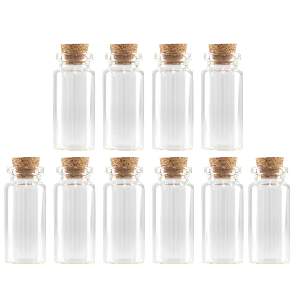 

100 Pcs Snap Cork Bottle Terrarium Cork Empty Sample Jars Wedding Mini Cork Jar Mini Vials Glass Small Cork Bottle