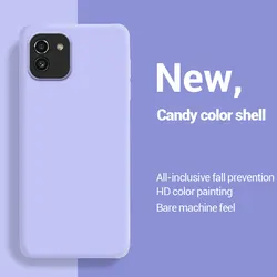Premium Liquid Silicone Soft Phone Case - Durable and Stylish Protective Cover for A23 4G 5G (Light purple)