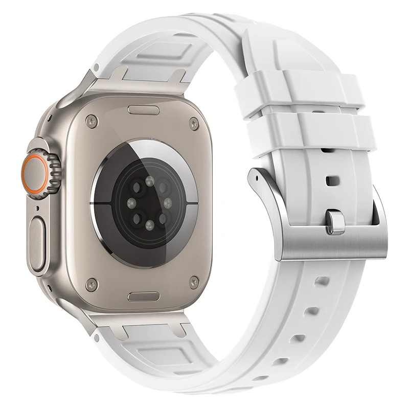 Enhanced Metal and Silicone Apple Watch Band - Universal Fit