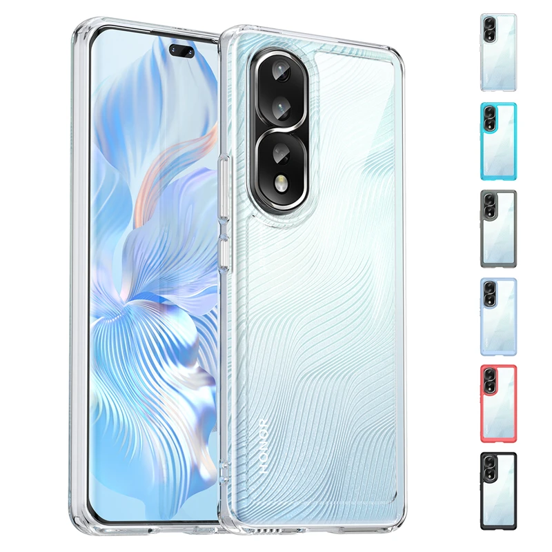 Per Honor 80 Pro Custodia Cover Huawei Honor 80 Pro 5G Capa Antiurto Colore Trasparente Trasparente Per Fundas Honor 50 70 80 Pro Fundas