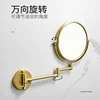 Gold foldable double-sided makeup mirror bathroom mirror 1:3X makeup mirror wall mounted circular mirror bathroom supplies 3