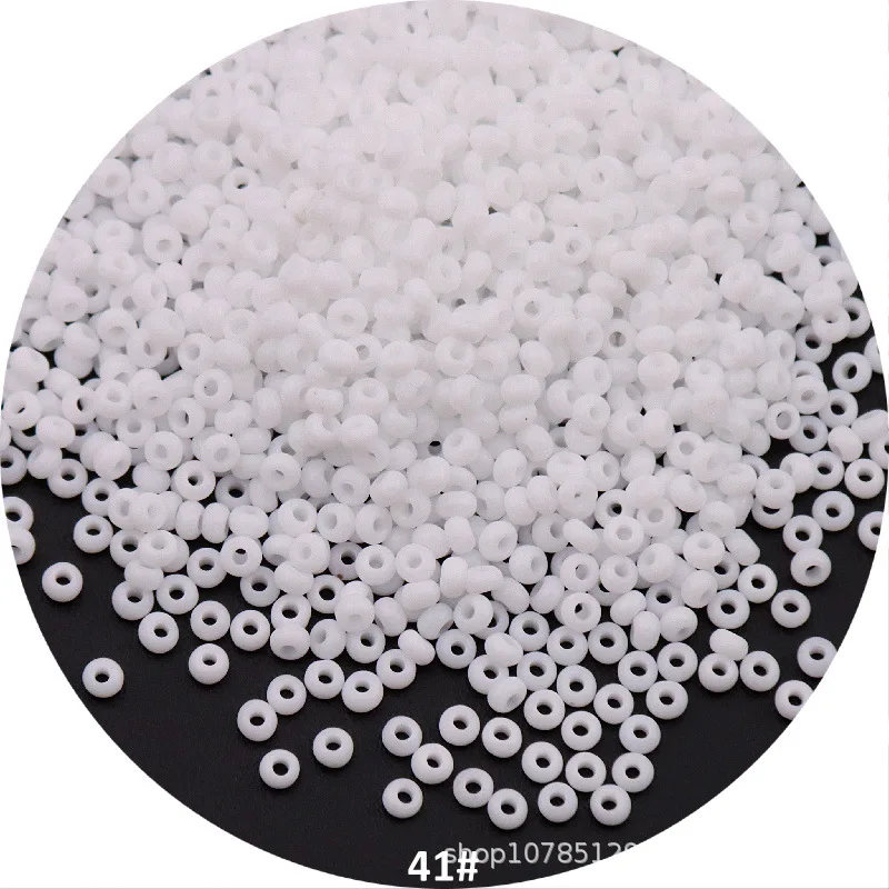 High-Quality Silver-Filled Glass Rice Beads for Jewelry & Clothing - Multiple Sizes Available