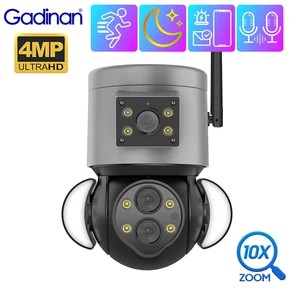 4-мегапиксельная Wi-Fi PTZ IP-камера 10x зум Видеонаблюдение CCTV защита наружного наблюдения с обнаружением человека двойной идентификатор умный дом