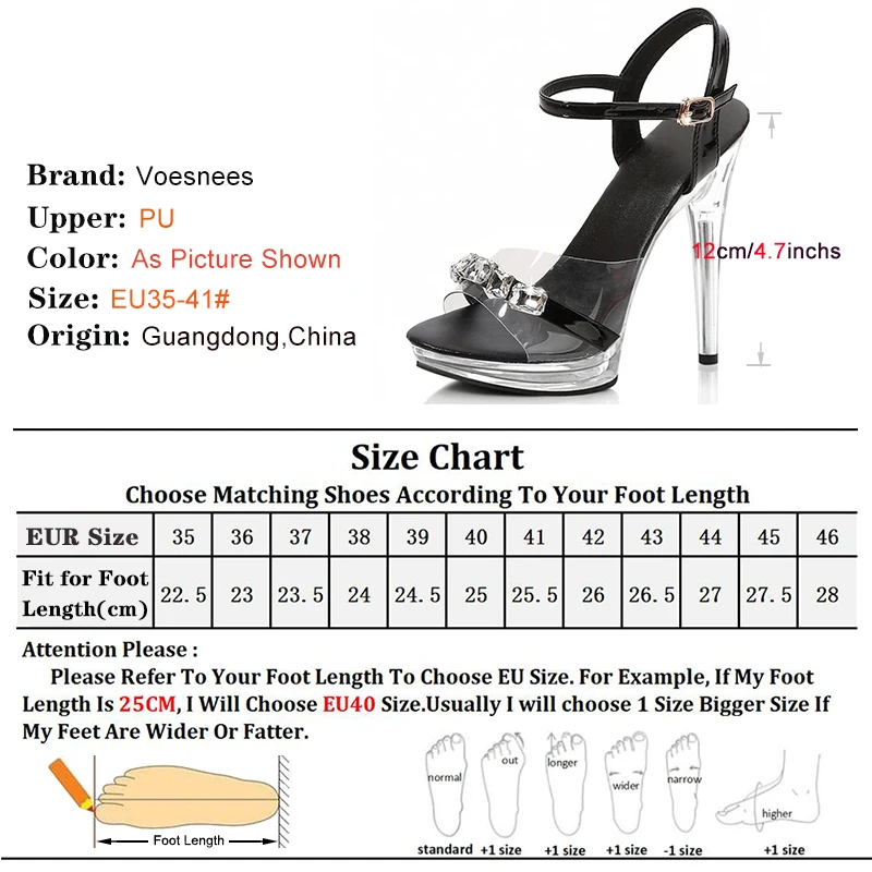New Woman Sandals Diamond Thin Heel Narrow Band Crystal Platform Wedding Shoes High Heels 12cm Party Nightclub Performance Heels