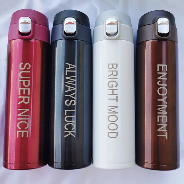 Stainless Steel Water Bottle Custom Logo  Logo Custom Thermos Bottle  Vacuum - New - Aliexpress