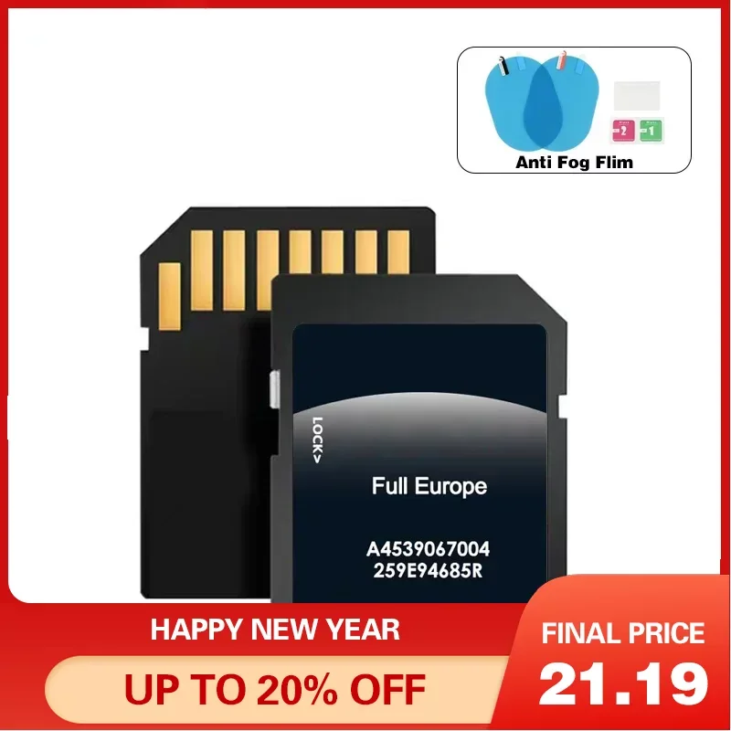 Ultima Scheda Sd Naving Muslimap Navi 2023 Per Smart 453 Mit Cool & Media Navigation Car Full Europe Update Map