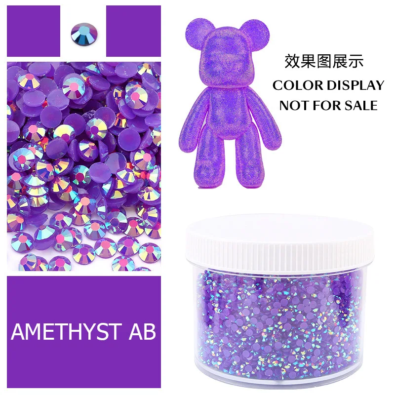 Large Box of Assorted Jelly AB Resin Non-Hot Fix Flat Back Rhinestones
