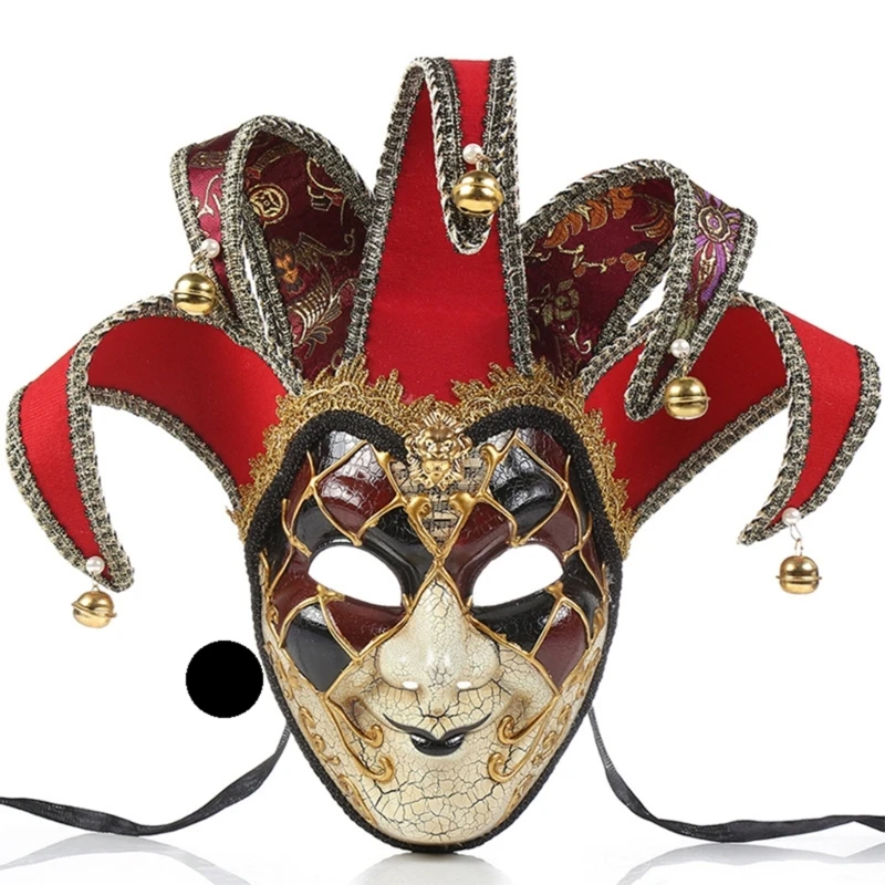 

Masquerade Mask for Men and Women Venetian Full Face Mask Jester-Mask Venetian Mardi Gras Mask Halloween Party-Decor