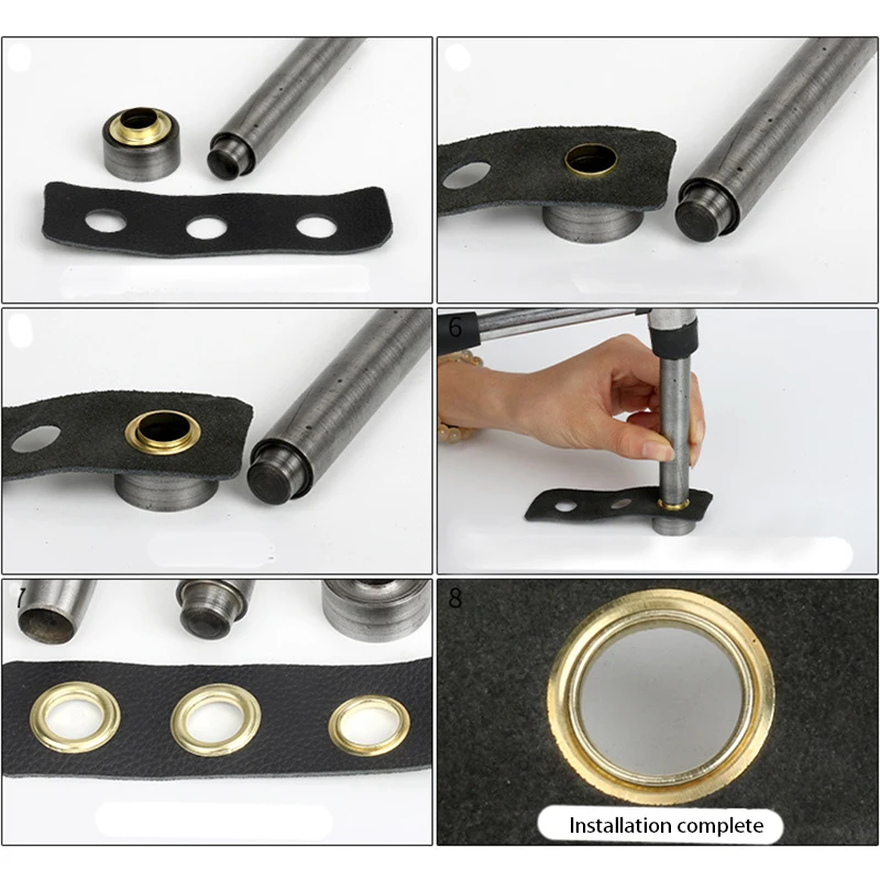 Eyelets Installation Tool Leathercraft Tool Sets Shoes Belt Bag Clothes Eyelets Copper or Iron Install