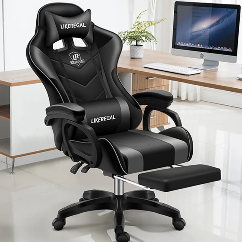 Wcg Gaming Chair Pu Leather Armchair Ergonomic Computer Office Chairs