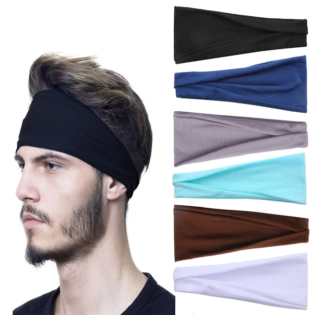 Bandes de sauna élastiques coordonnantes pour hommes et femmes, bandeau anti-transpiration, course à pied, sports de plein air, accessoires pour cheveux 4