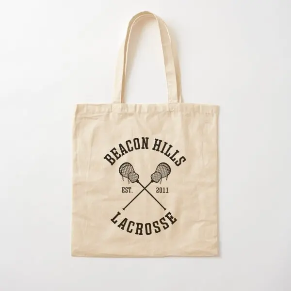 

Женская хлопковая Холщовая Сумка-тоут Beacon Hills, дизайнерская многоразовая дорожная Повседневная сумка для Лакросса, для продуктов