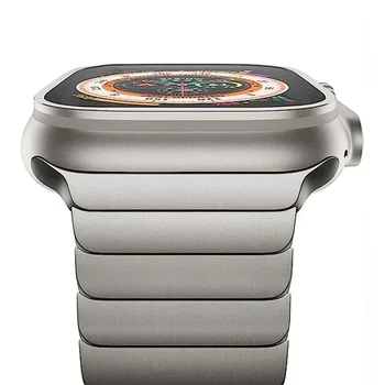 Titanium color band For Apple Watch Ultra 2 49mm 10 46mm 9 8 7 5 4 se 6 loop for iwatch 45mm 41 42 44mm stainless steel bracelet 1