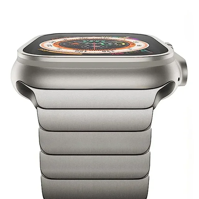 Titanium color band For Apple Watch Ultra 2 49mm 10 46mm 9 8 7 5 4 se 6 loop for iwatch 45mm 41 42 44mm stainless steel bracelet 1