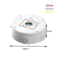 ShuBox-Caméra de vidéosurveillance étanche universelle en plastique, support d'espace mural, base profonde de câble 6