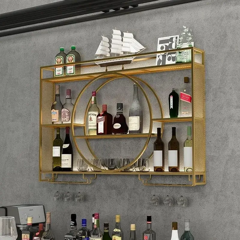 Hanging Display Wine Rack Wall Mounted Inverted Retail Modern Bar Cabinet Club Bottle Armario Para Vinos Home Furniture Unique