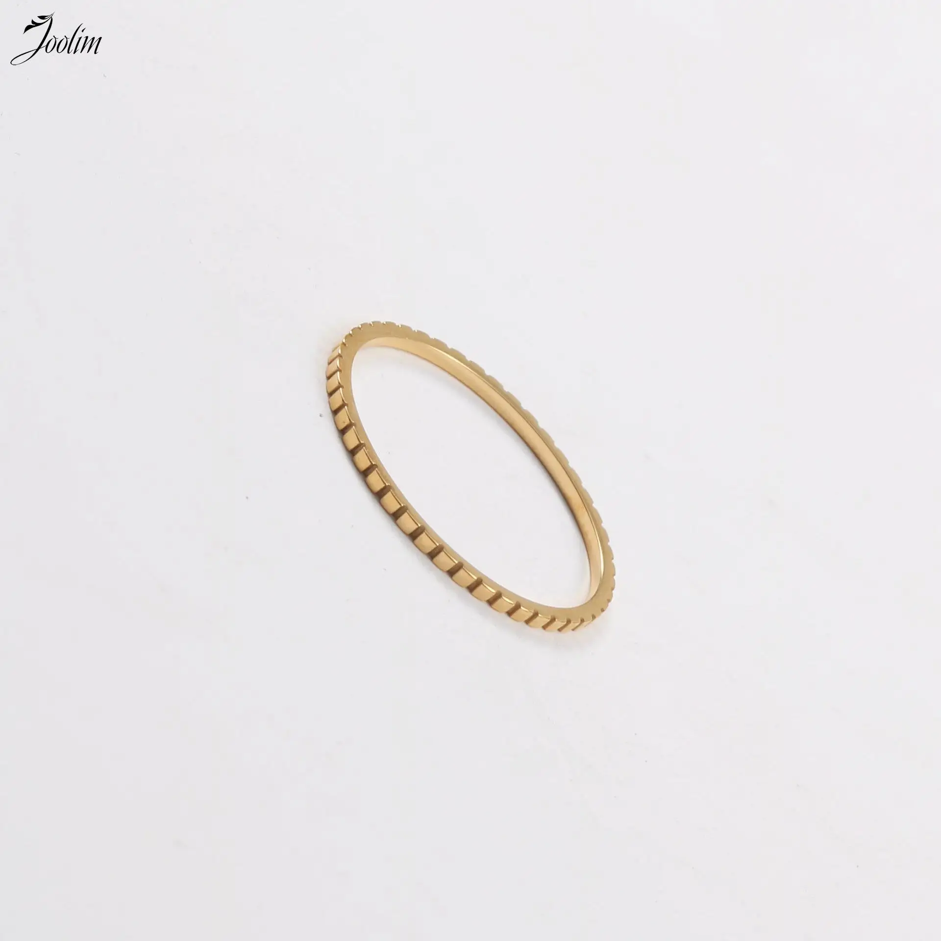 Joolim High End Gold Finish Tarnish Free Simple Versatile Thin Gear