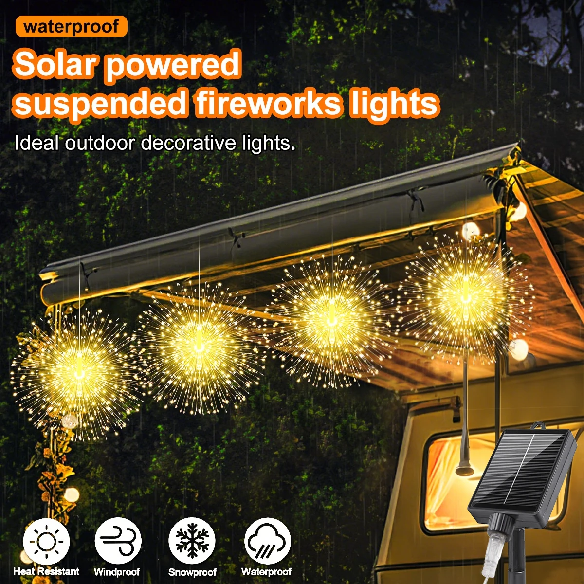 Solarbetriebene Feuerwerkslichter