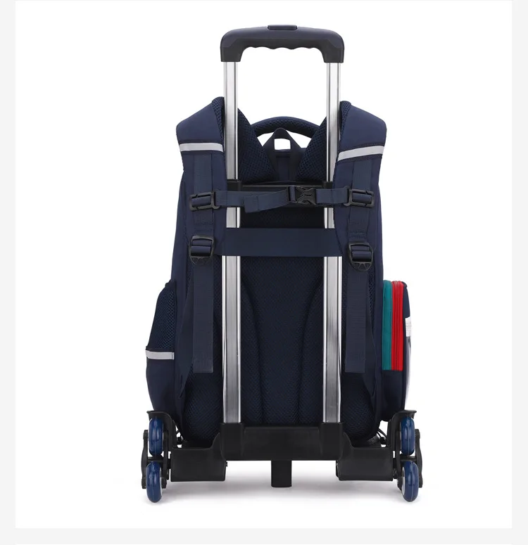 Astronaut Backpack for Girls Boys Children School Bag With Wheels Trolley Backpack Schoolbag Rolling Wheeled Backpack Book Bags 4
