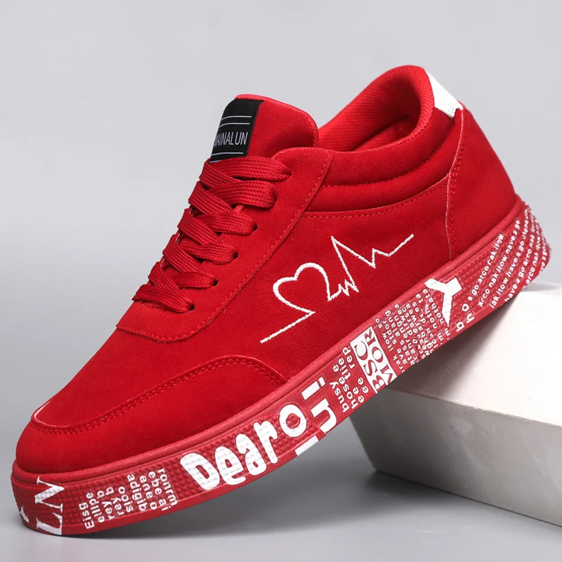 Breathable Mid-Top Sneakers , Heart & Music Graphic Design, Casual Streetwear Shoes for Couples, Valentine's Day & Birthday Gift 1