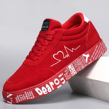 Breathable Mid-Top Sneakers , Heart & Music Graphic Design, Casual Streetwear Shoes for Couples, Valentine's Day & Birthday Gift 1