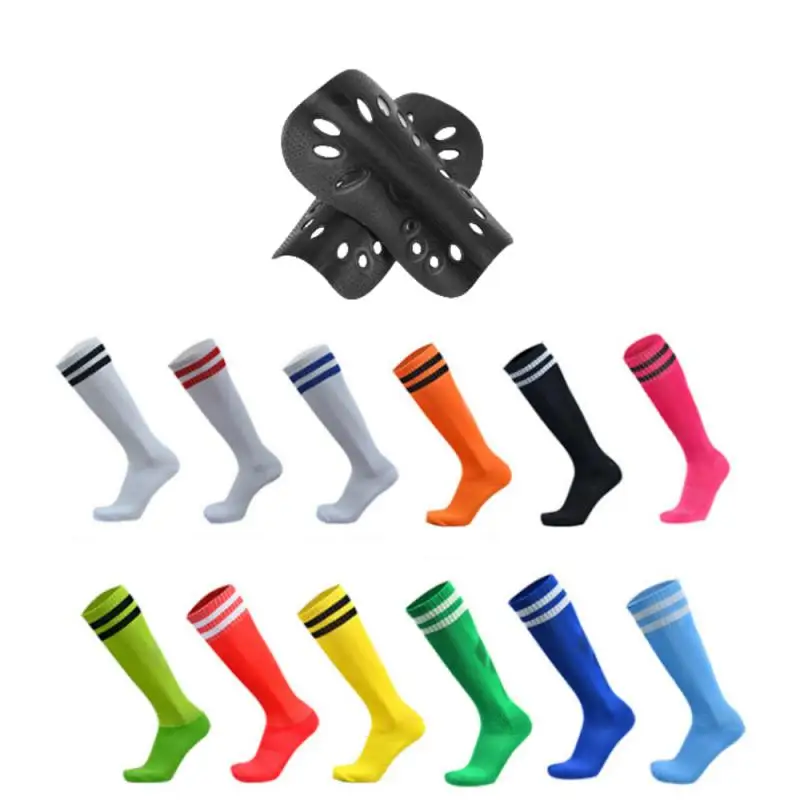 Teenager Soccer Socks with Shin Guards Sports Breathable Compression Cross Border Supply Running Riding Cycling Basketball