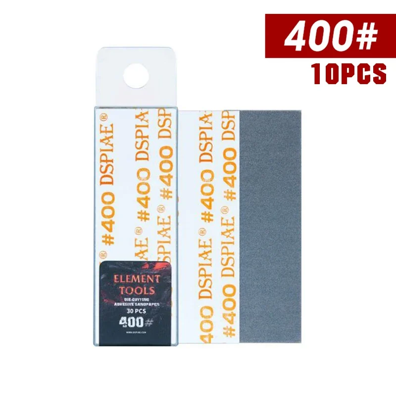 10Pcs DSPIAE Wsp Element Tools Die-Cutting Adhesive Sandpaper 75*25mm Adhesives Sealers Sandpaper For model hobby tool 2