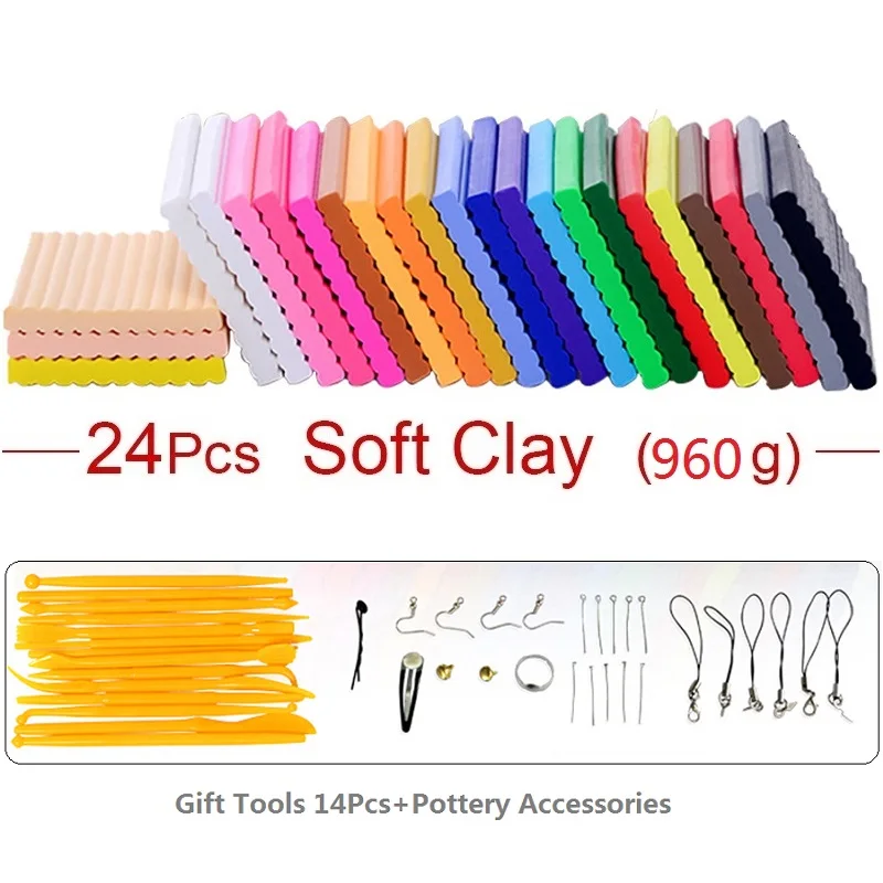 Polymer Clay 50 Colors, Modeling Clay for Kids, Non-Sticky Oven Bake Clay  with Sculpting Tools and Accessories, Halloween Christmas Gift for Children