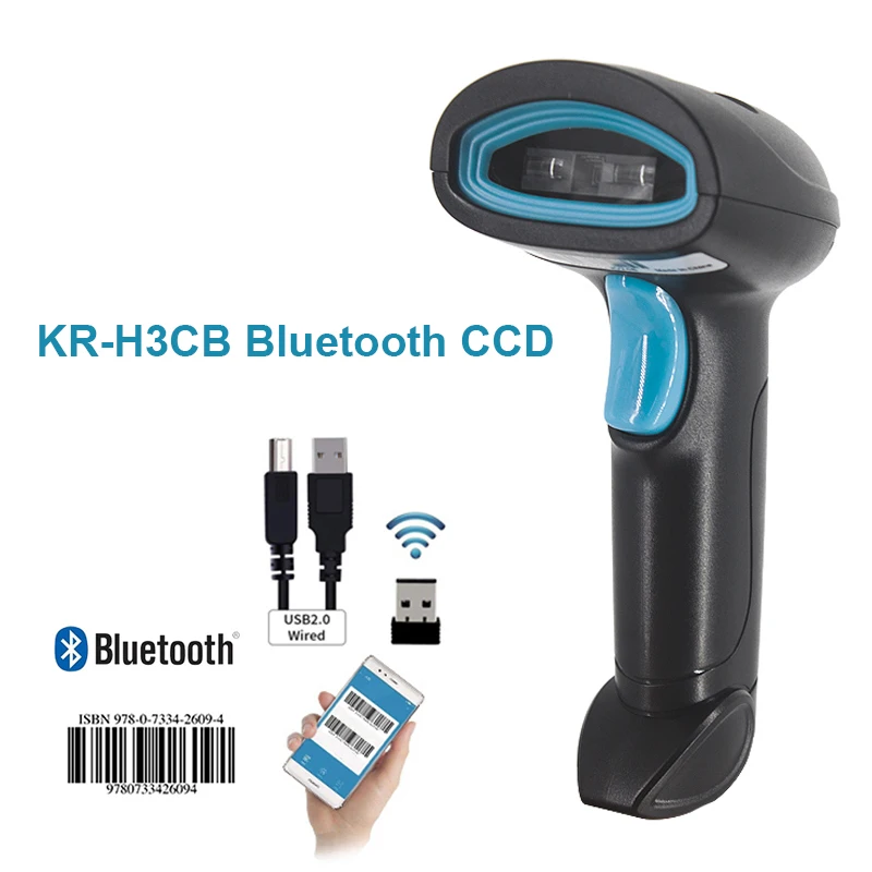 L8BL Bluetooth 2D Barcode Reader And S8 QR PDF417 2.4G Wireless Wired  Handheld Barcode Scanner USB Support Mobile Phone iPad