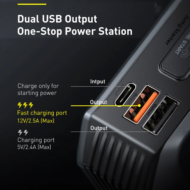 BASEUS Starthilfe Power Bank 12V Booster für Auto Starten 20000mAh 10000mAh  Batterie Schnell Ladegerät Auto Starten gerät Power