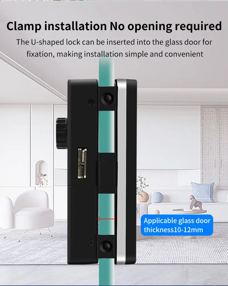 IP54 Waterproof Tuya Bluetooth Smart Door Lock Fingerprint Electronic Rim Lock F