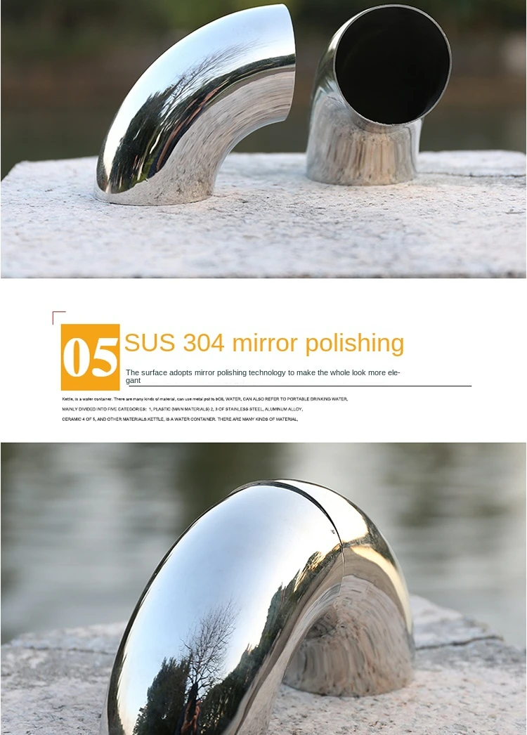 304 Stainless Steel Elbow Exhaust Pipe Fittings
