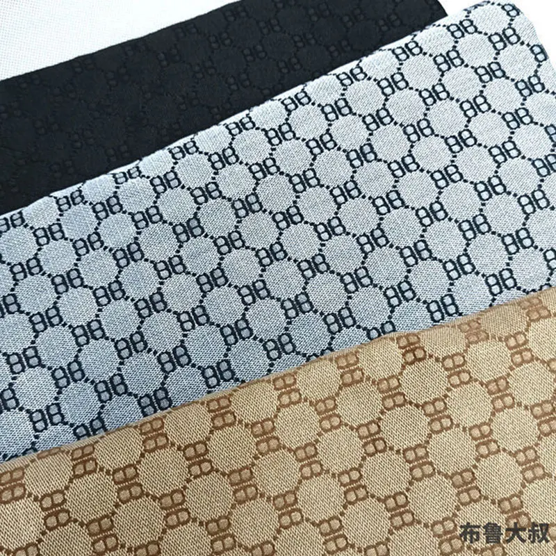 

50*150cm Width American Fashion Classic B Jacquard Bag Dress Shoes Tablecloth Sofa Cover Clothing Design Diy Fabric By The Meter