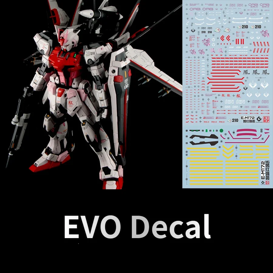 EVO Decal E-M172 for MG 1/100 MBF-02 Phoenix Strike Rouge RM Ver.model Kits Fluorescent Water Stickers for Model Hobby DIY Tools model tools
