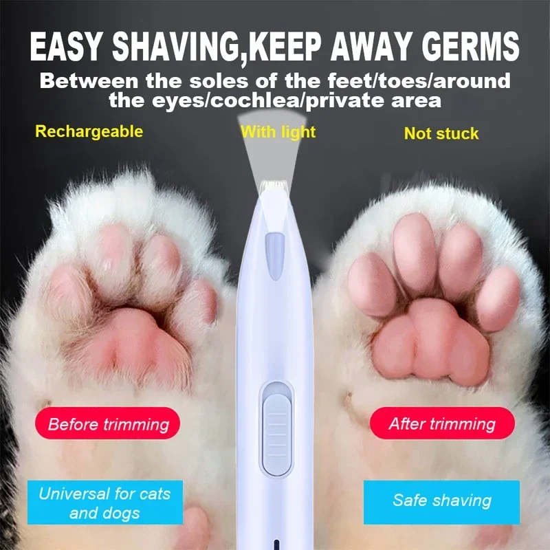 Dog Hair Trimmer Electric Cutter Professional Pet Foot Cat Grooming Hairdresser Scissors Butt Ear Pedicator