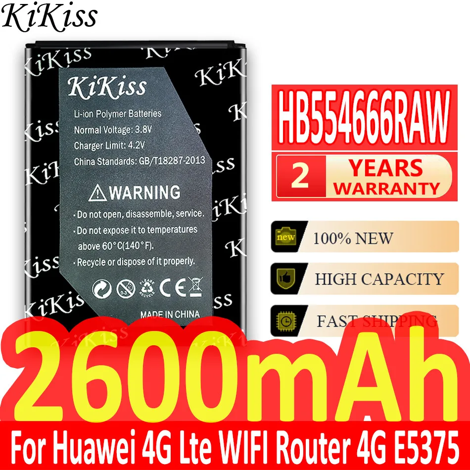 Kikiss Per Huawei Hb554666Batteria Raw 2600Mah Per Huawei 4G Lte Router Wifi E5372 E5373 E5375 Ec5377 E5330 Batterie