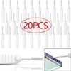 20/1Pcs White Nylon Mini Cleaning Brush Anti-Clogging Shower Nozzle Cleaning Brushes Multifunctional Phone Hole Cleaner Kit 1