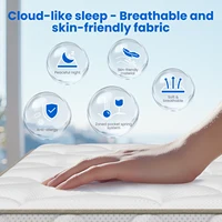 AUTHMIC 7-зонный пружинный матрас с карманными пружинами из натурального латекса, пена с эффектом памяти, 140x200 см, 90x200 см, ортопедическая кровать с поддержкой спины — изображение 4