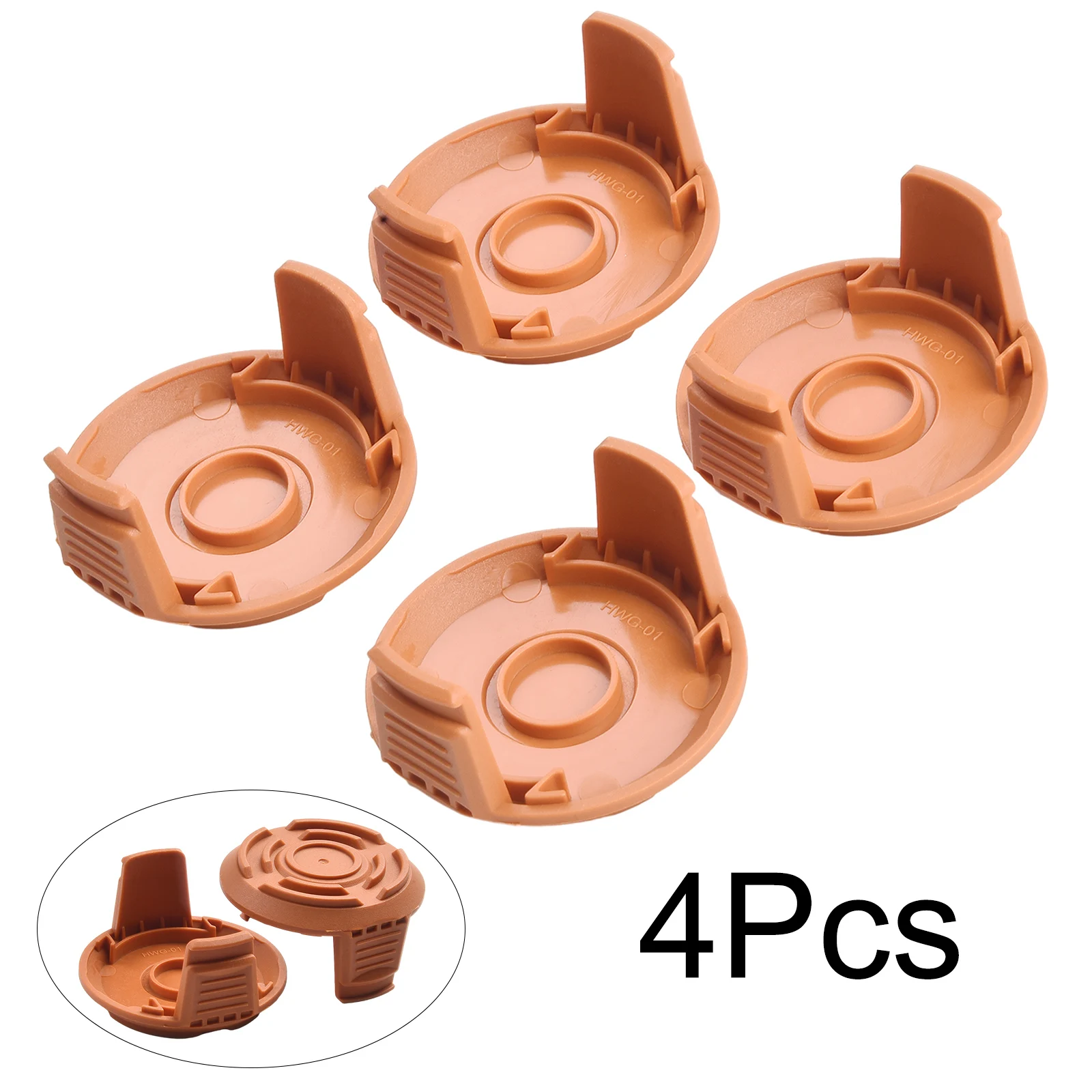 Set Of 4 Replacement Spool Line Cap Covers Compatible With For Worx WG150 WG160 WG163 WG165 WG175 WG180 String Trimmer