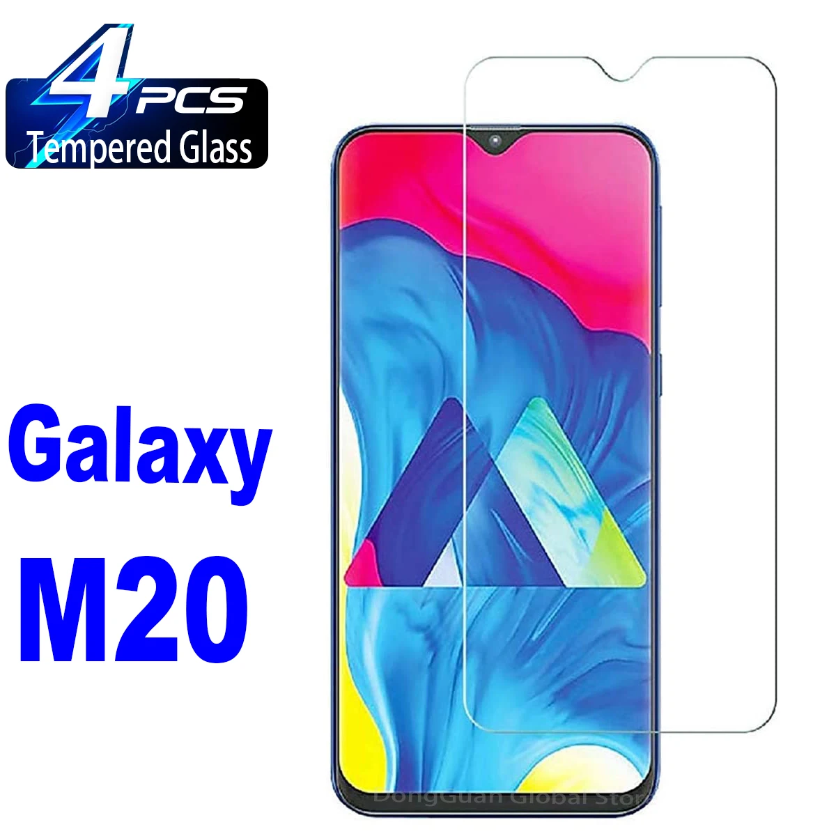 

2/4Pcs Tempered Glass For Samsung Galaxy M20 Screen Protector Glass Film