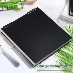 Grid Notepad B5 Sketch Book - Premium Writing Pads, Journal, and Diary for Office and School Supplies (Black)